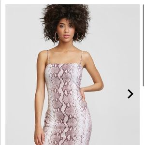 TAILYNN MIDI SNAKE PRINT DRESS